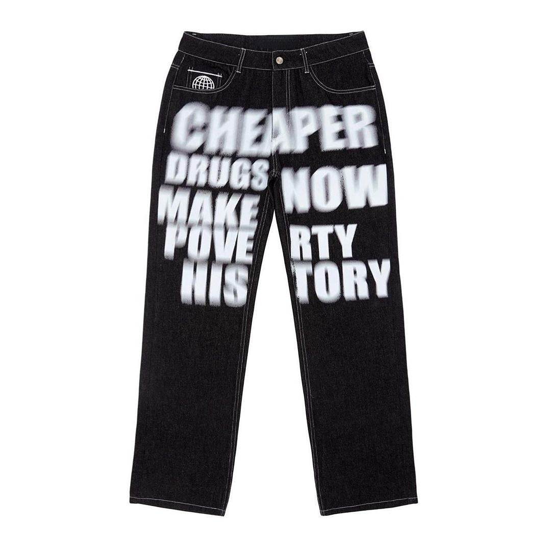 Jean drip-y2k streetwear