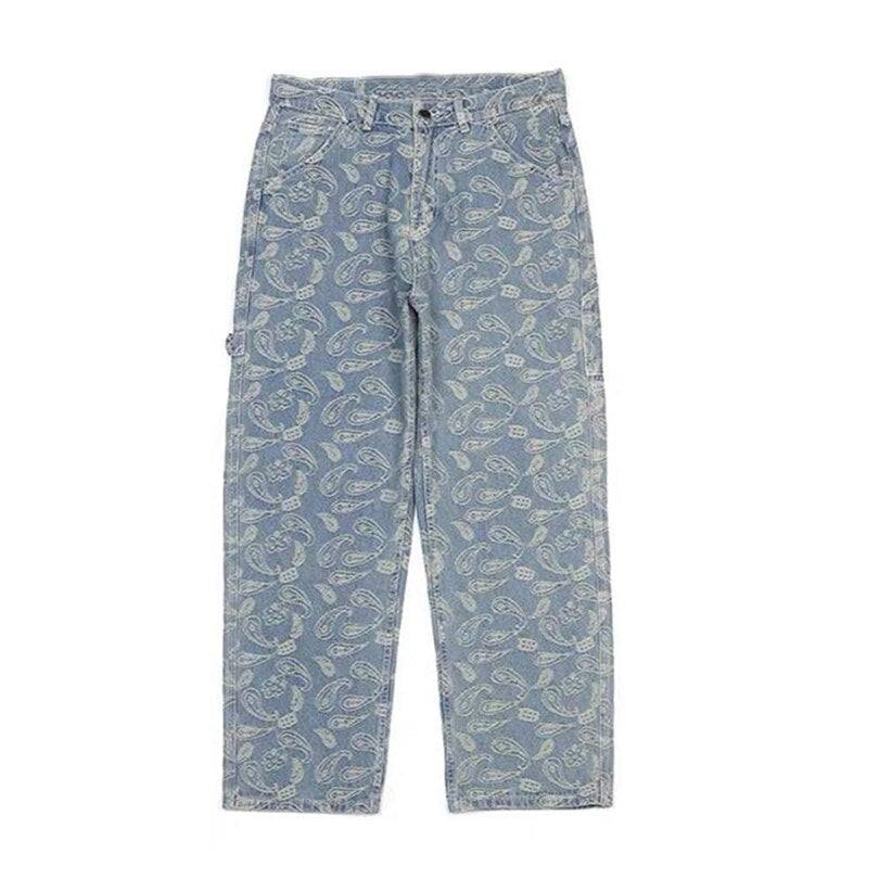 Jean paisley-y2k streetwear