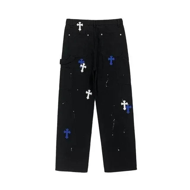 Jeans custom croix-y2k streetwear