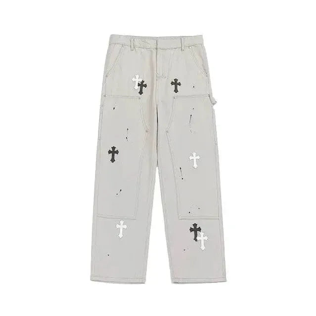 Jeans custom croix-y2k streetwear