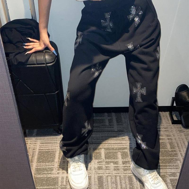 Jogging croix-y2k streetwear