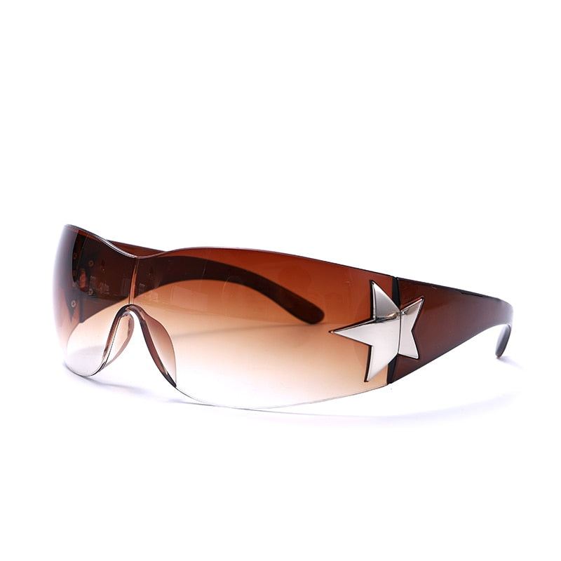 Lunette de soleil étoile-y2k streetwear