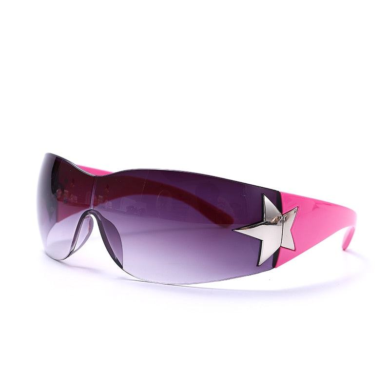 Lunette de soleil étoile-y2k streetwear
