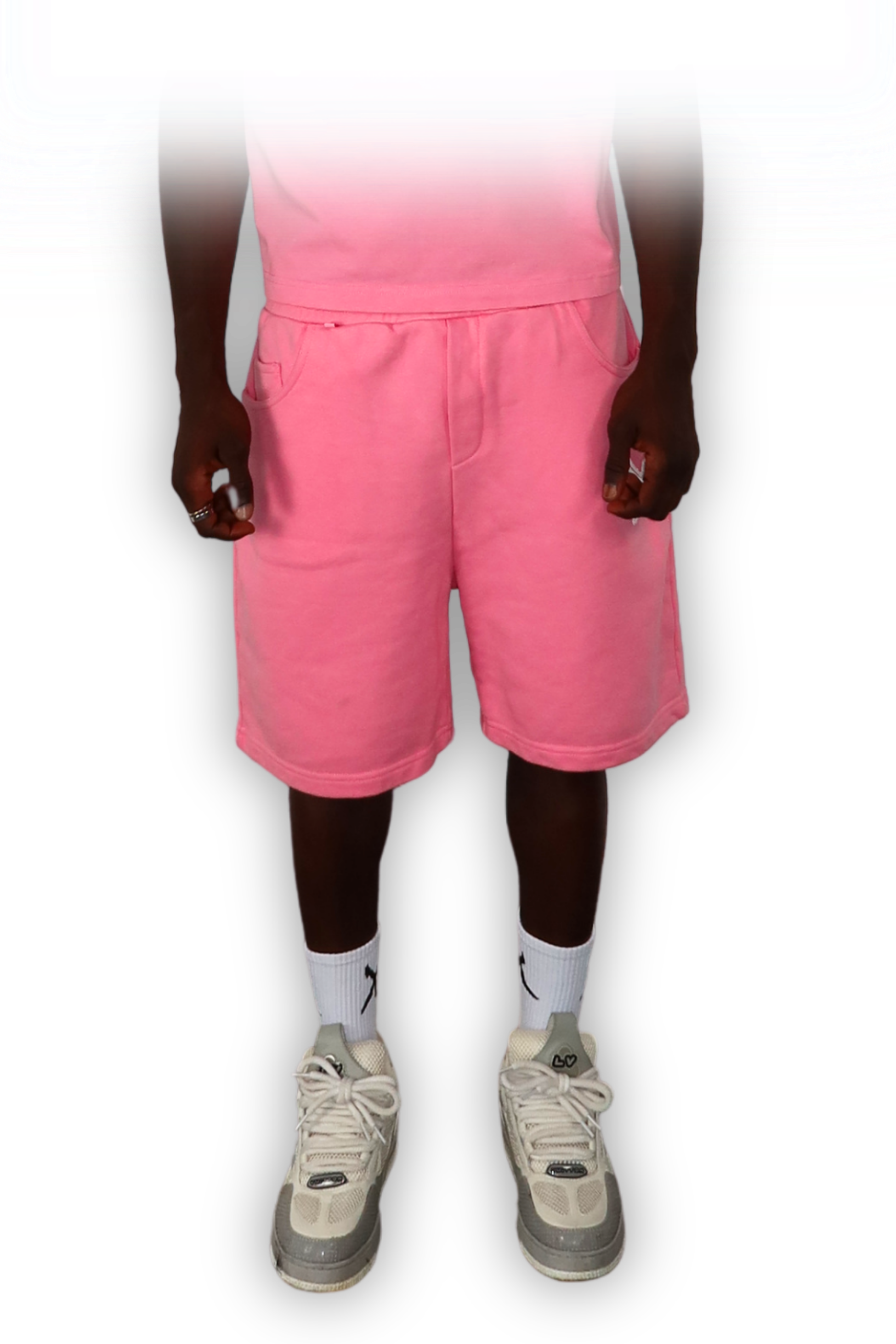 DISTRESSED SHORTS SAKURA PINK