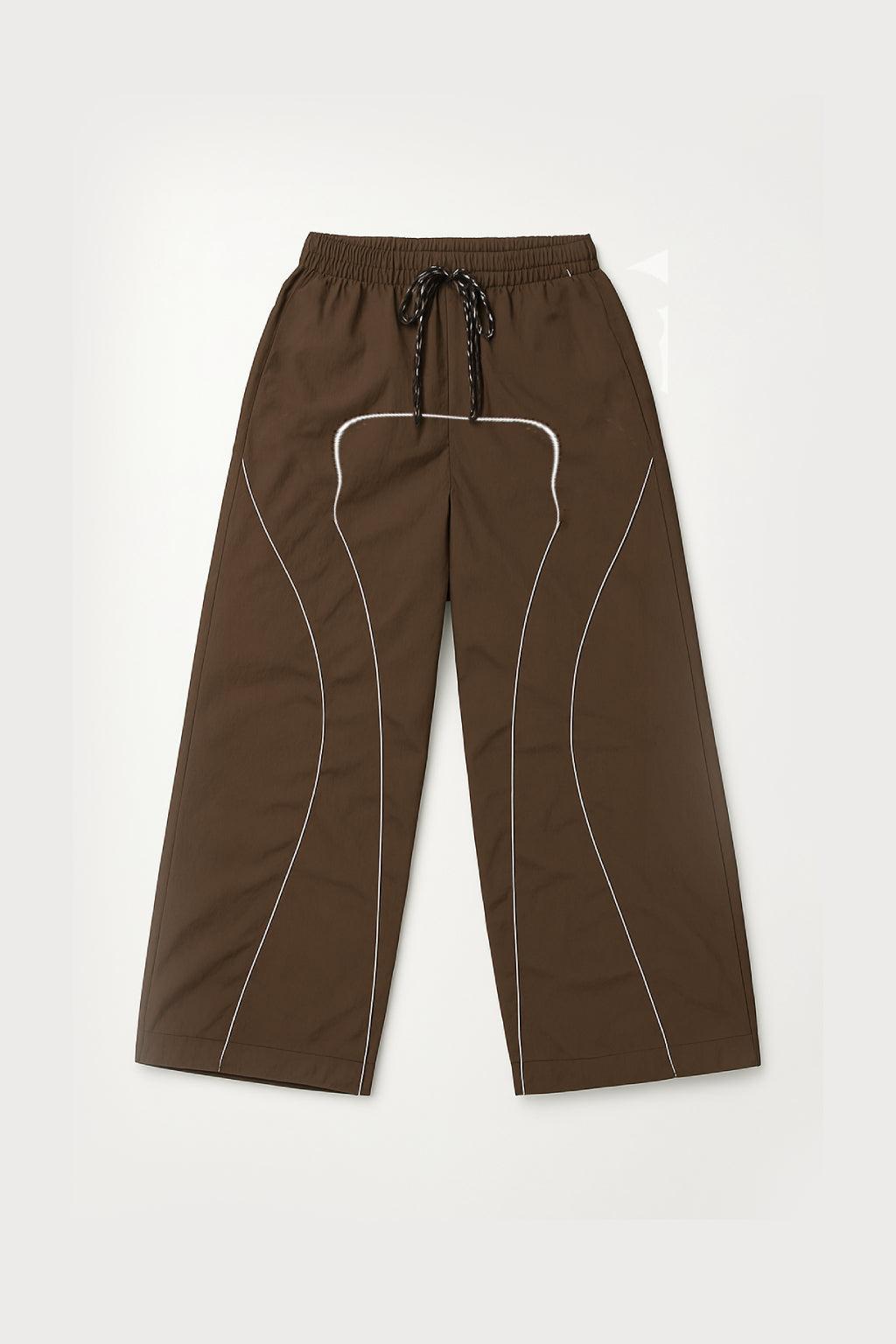 Pantalon parachute marron