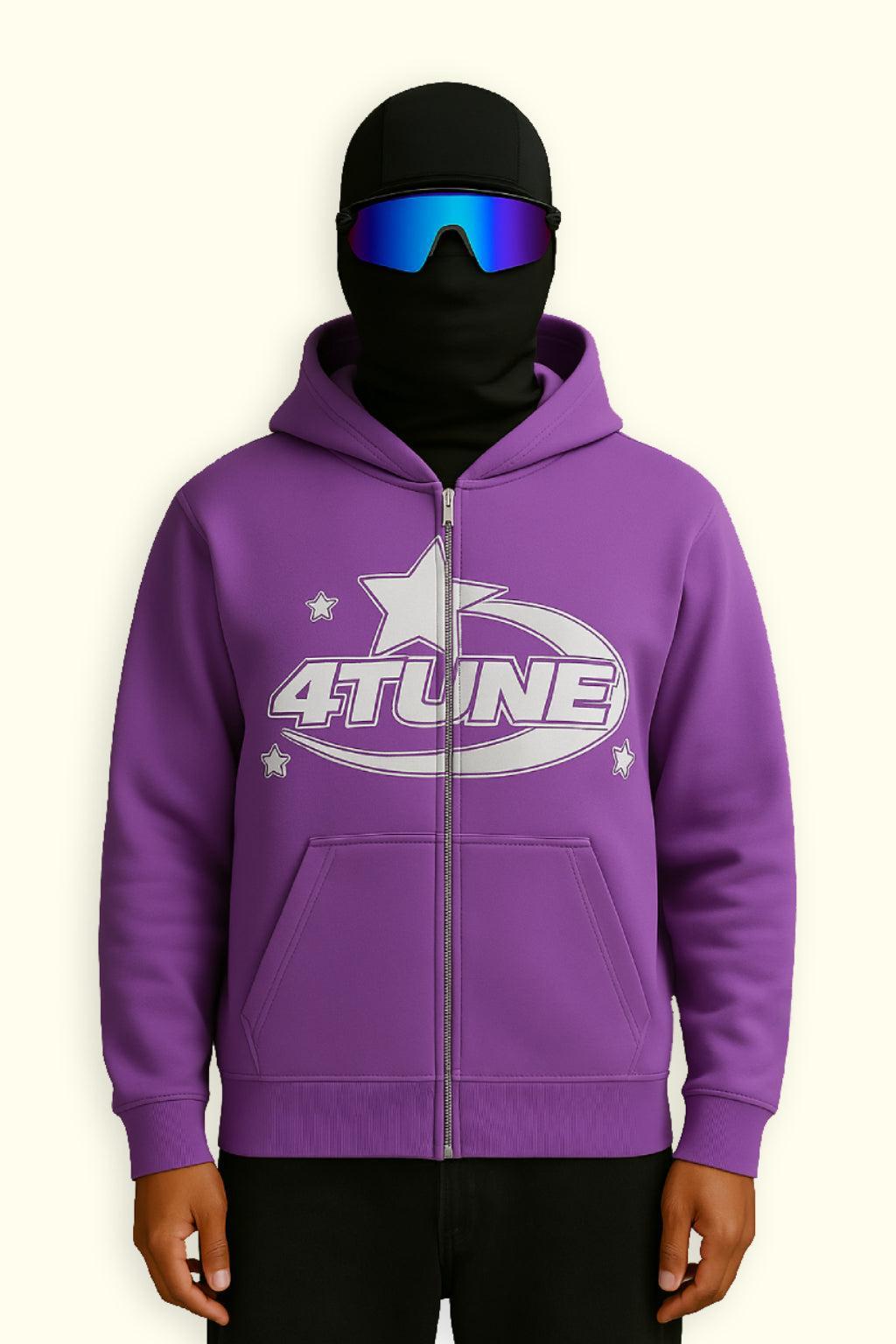 Purple full zip hoodie