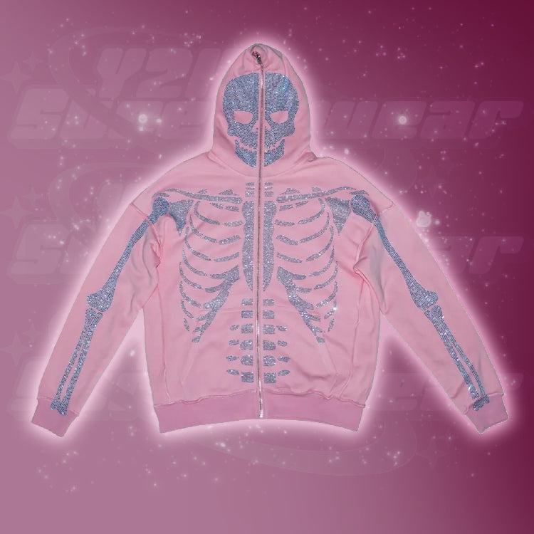 Rhinestone skeleton hoodie