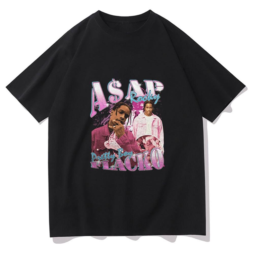 T shirt Asap Rocky-y2k streetwear