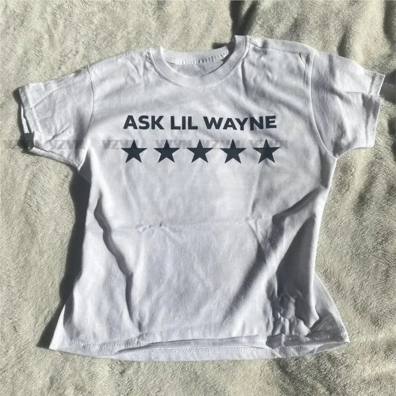 T shirt Ask lil wayne-y2k streetwear