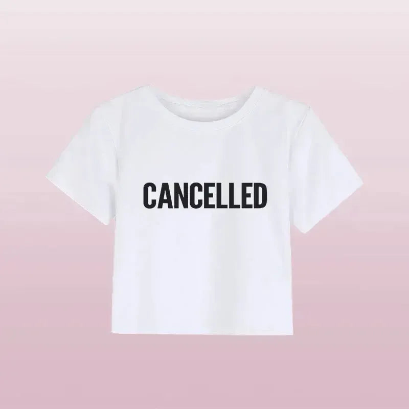 T shirt cancelled-y2k streetwear