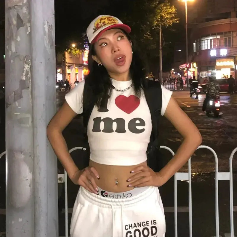 T shirt i love me-y2k streetwear