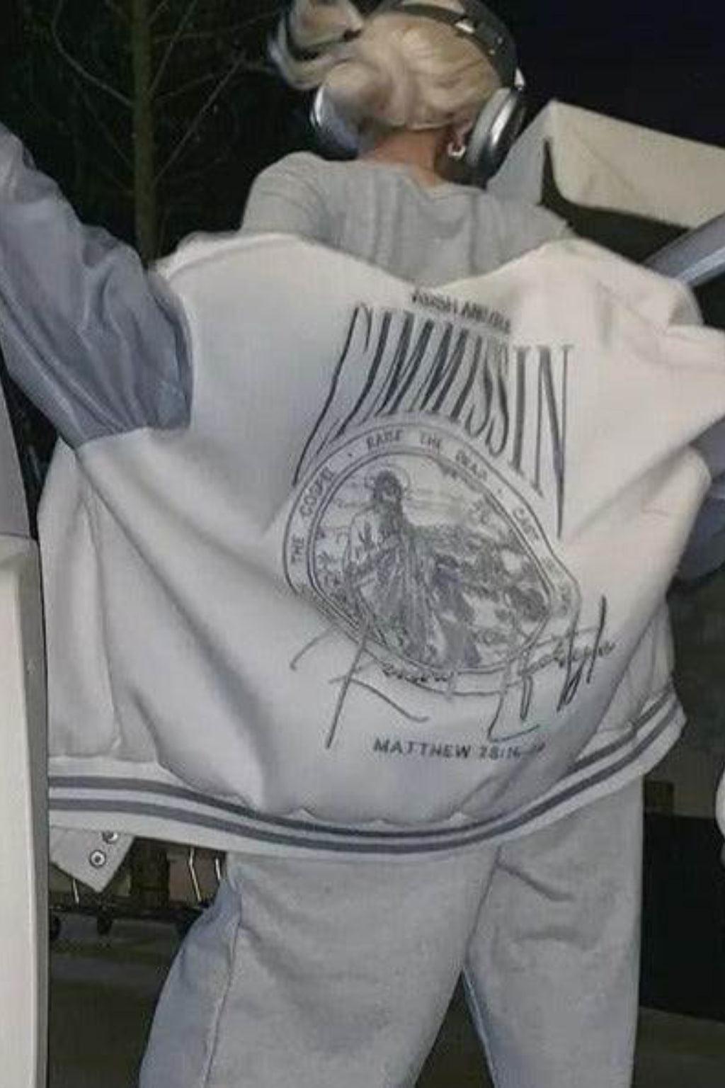 Varsity jacket beige