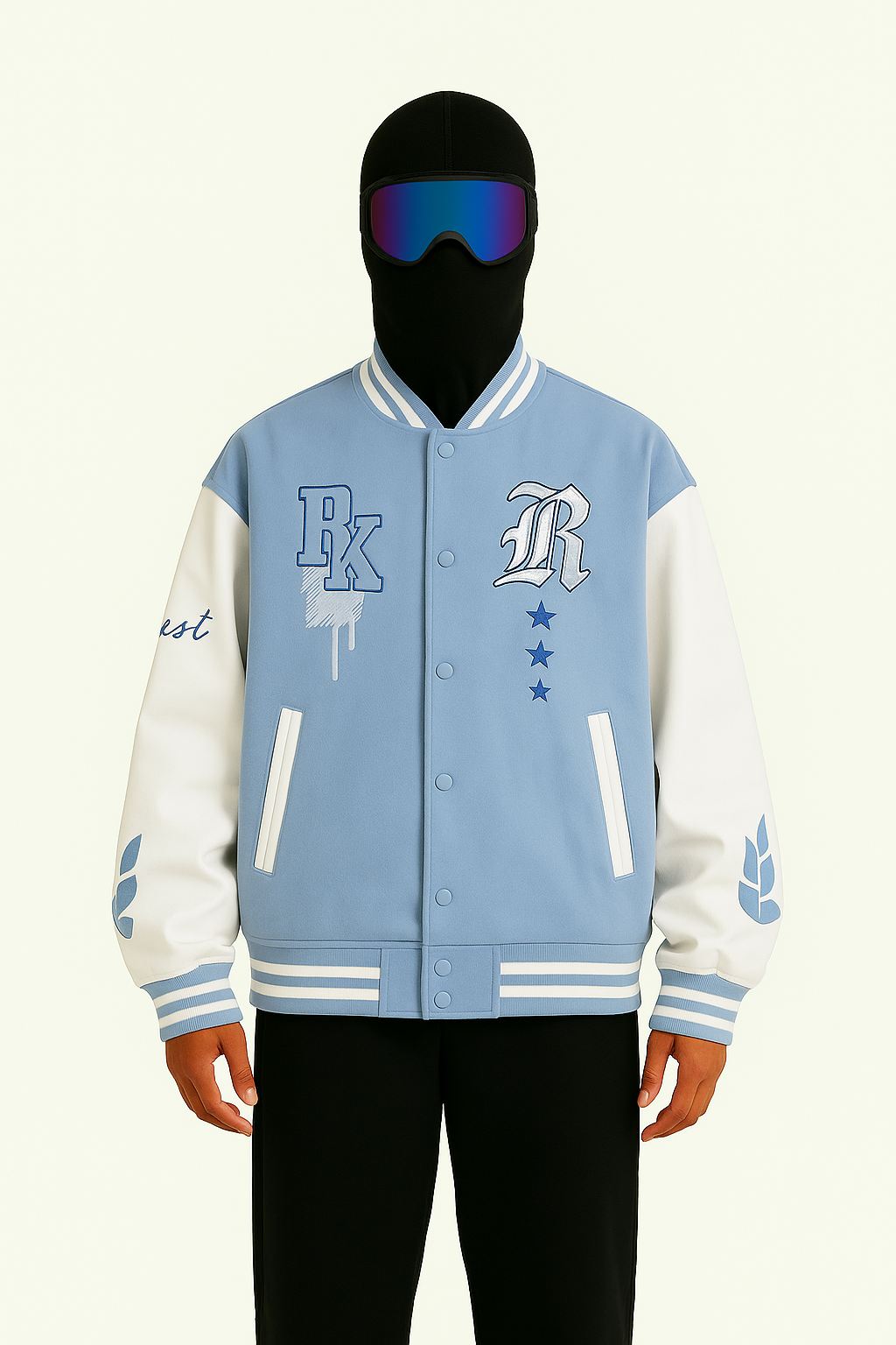 Varsity jacket bleu ciel