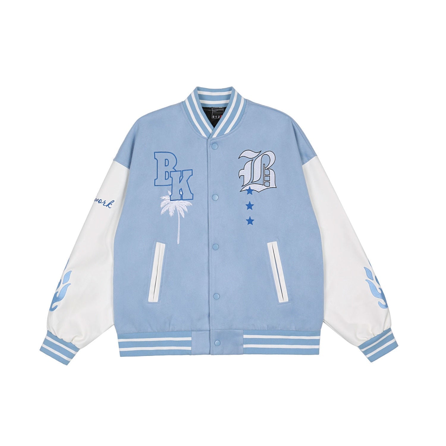 Varsity jacket bleu ciel-y2k streetwear