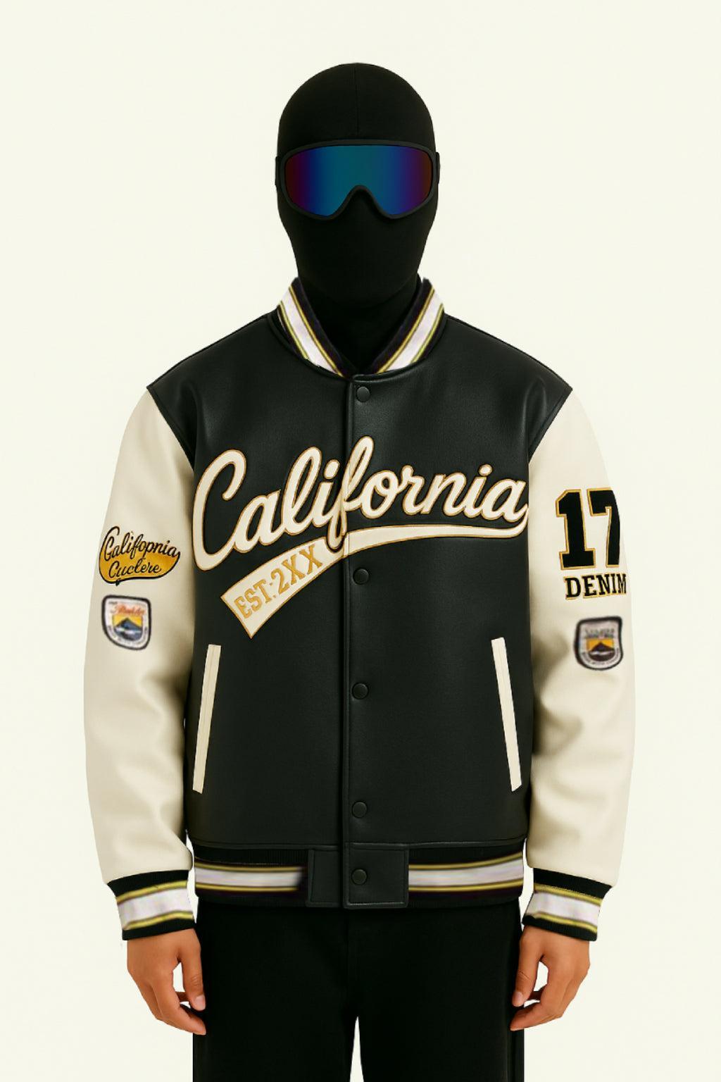 Varsity jacket cuir