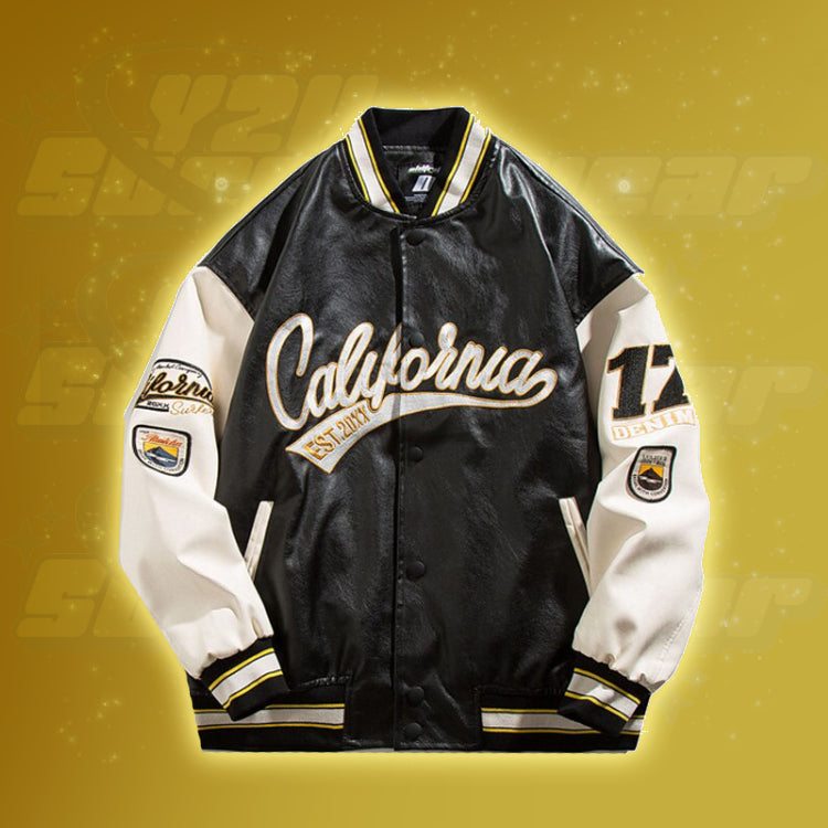 Varsity jacket cuir