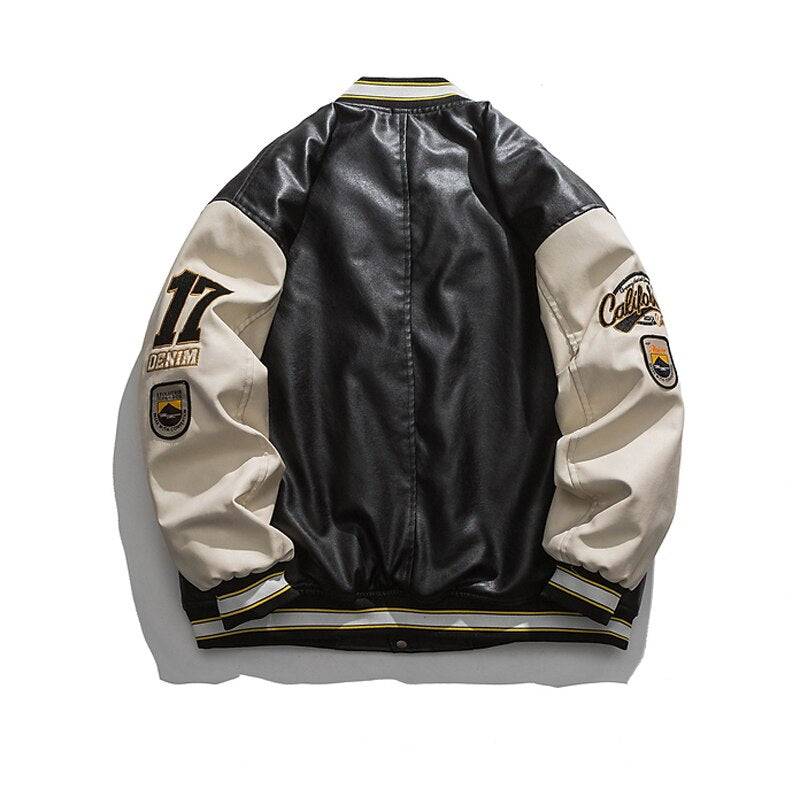 Varsity jacket cuir