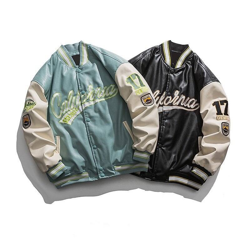 Varsity jacket cuir