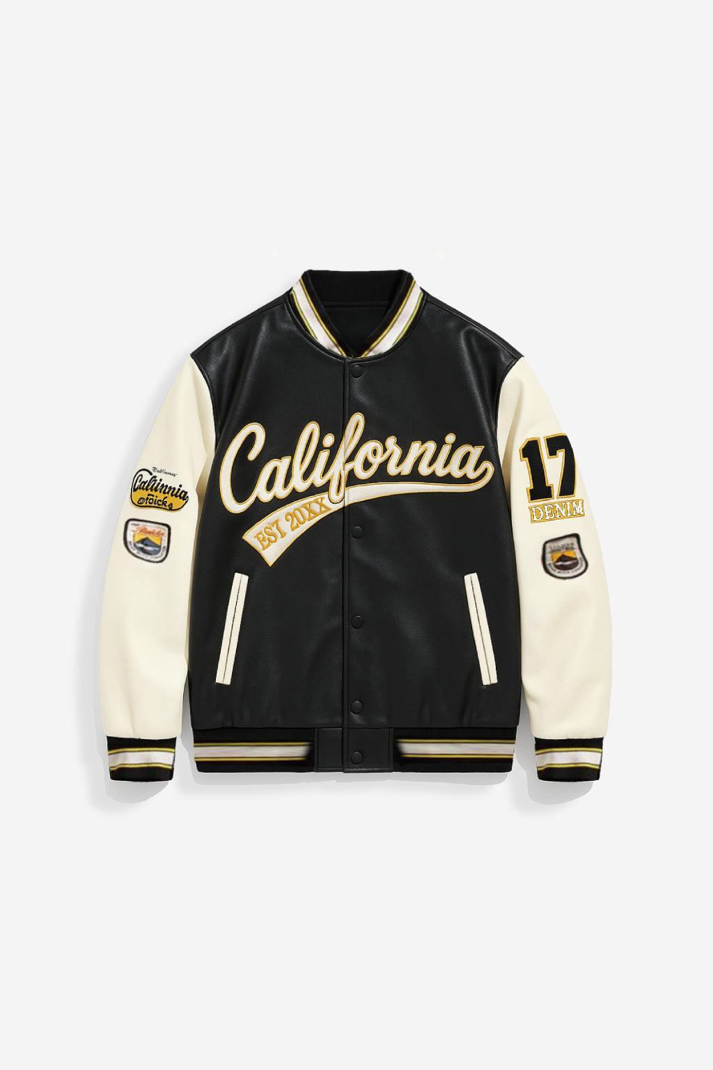 Varsity jacket cuir