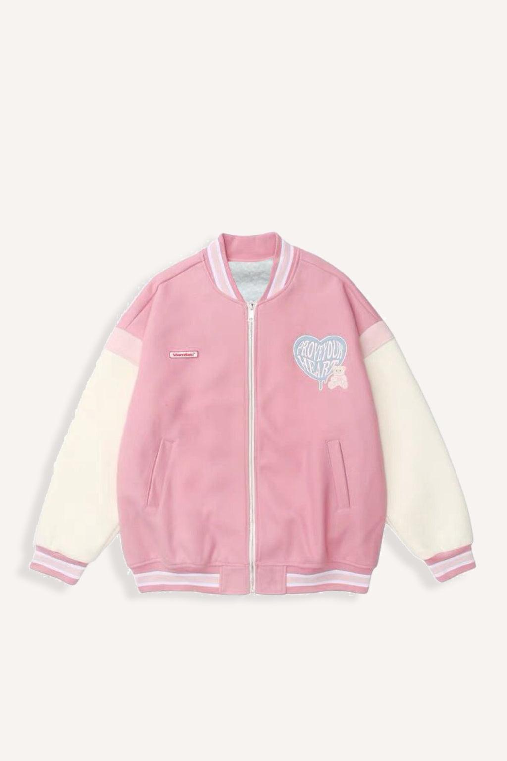 Varsity jacket rose