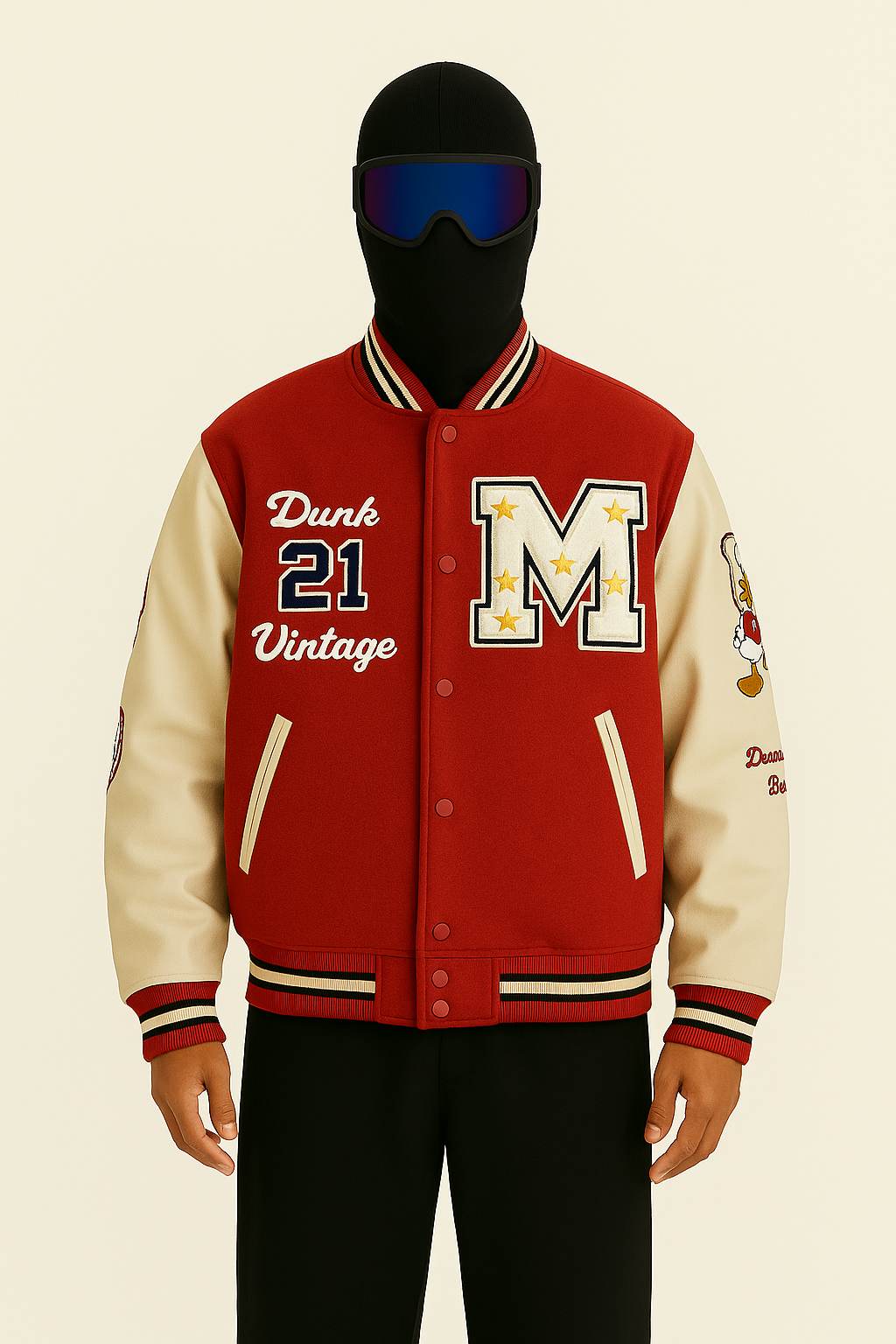 Varsity jacket rouge