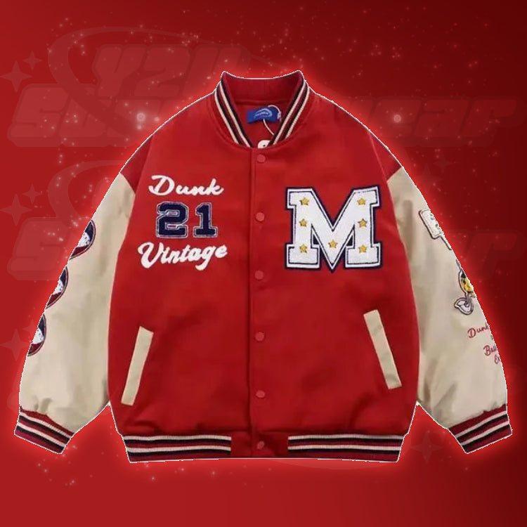 Varsity jacket rouge