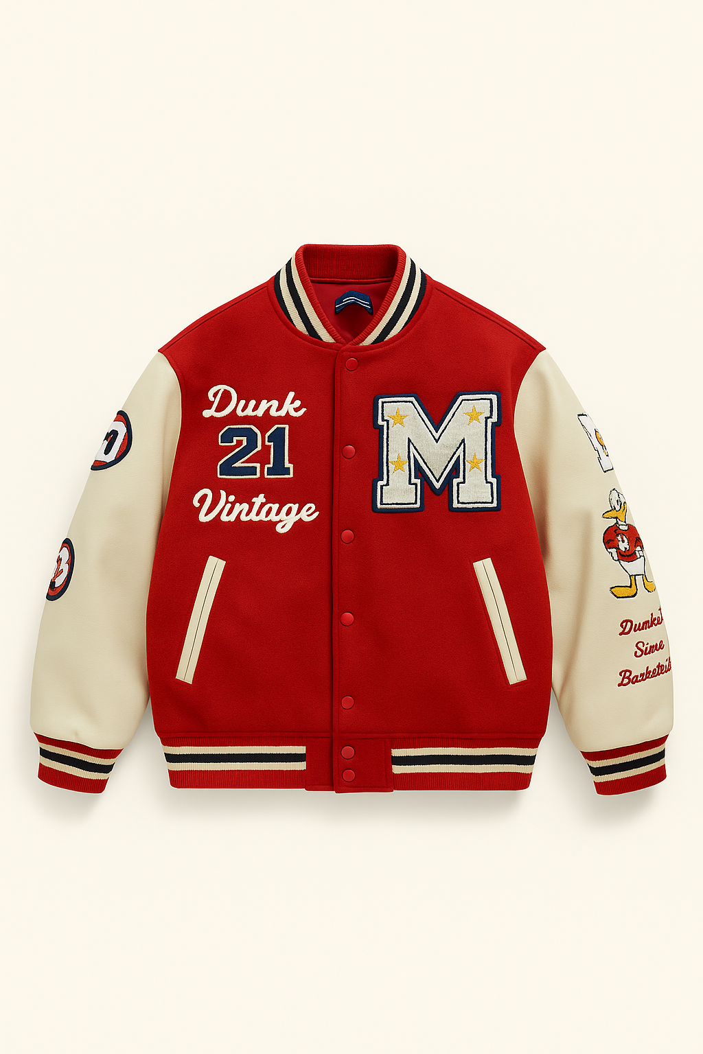 Varsity jacket rouge