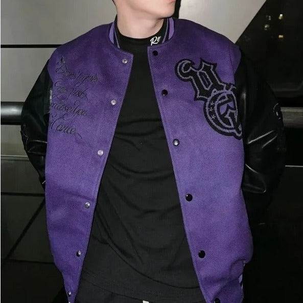 Varsity jacket violet