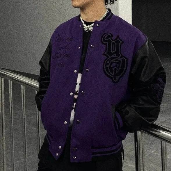 Varsity jacket violet