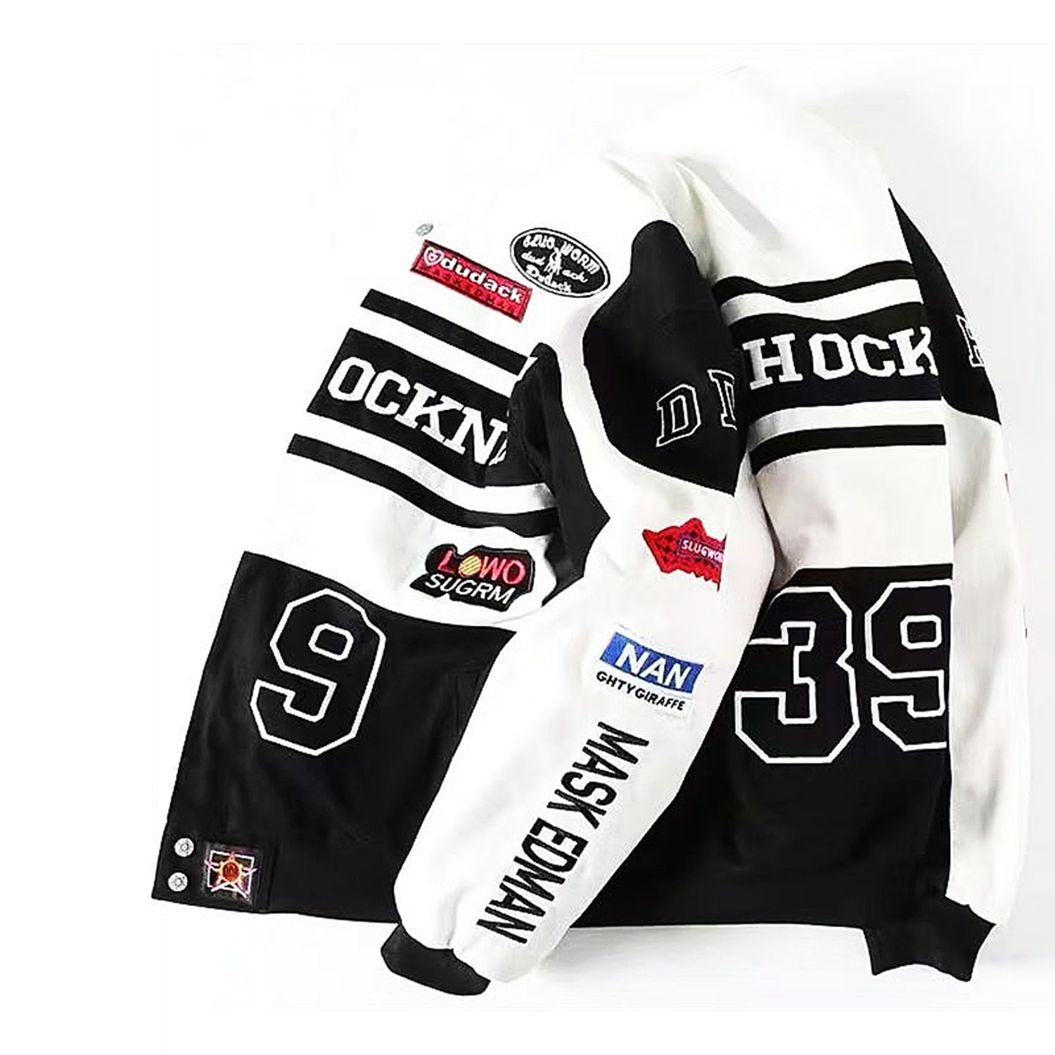 Veste cuir racing-y2k streetwear