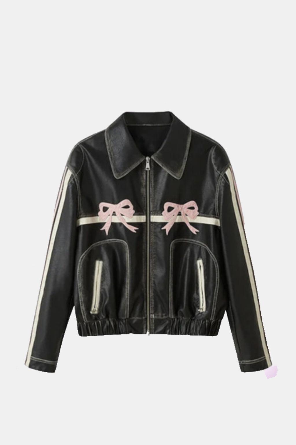 Veste noeud rose