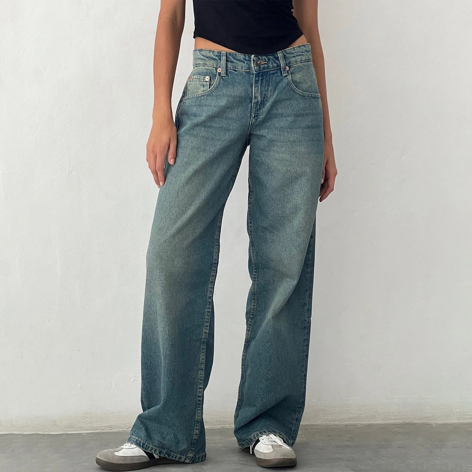 Y2k jeans low rise-y2k streetwear