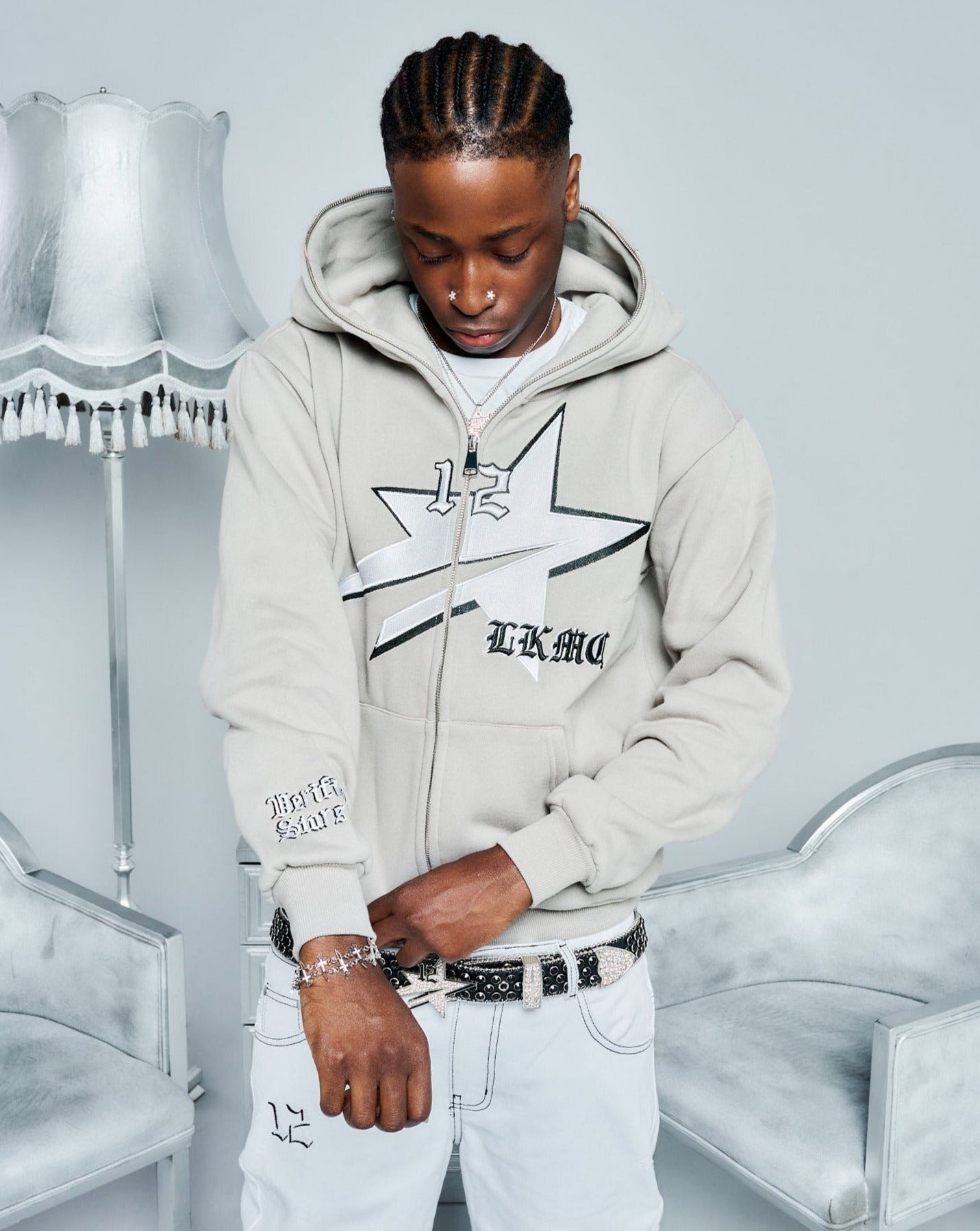 StarBoy Gray Full Zip Hoodie