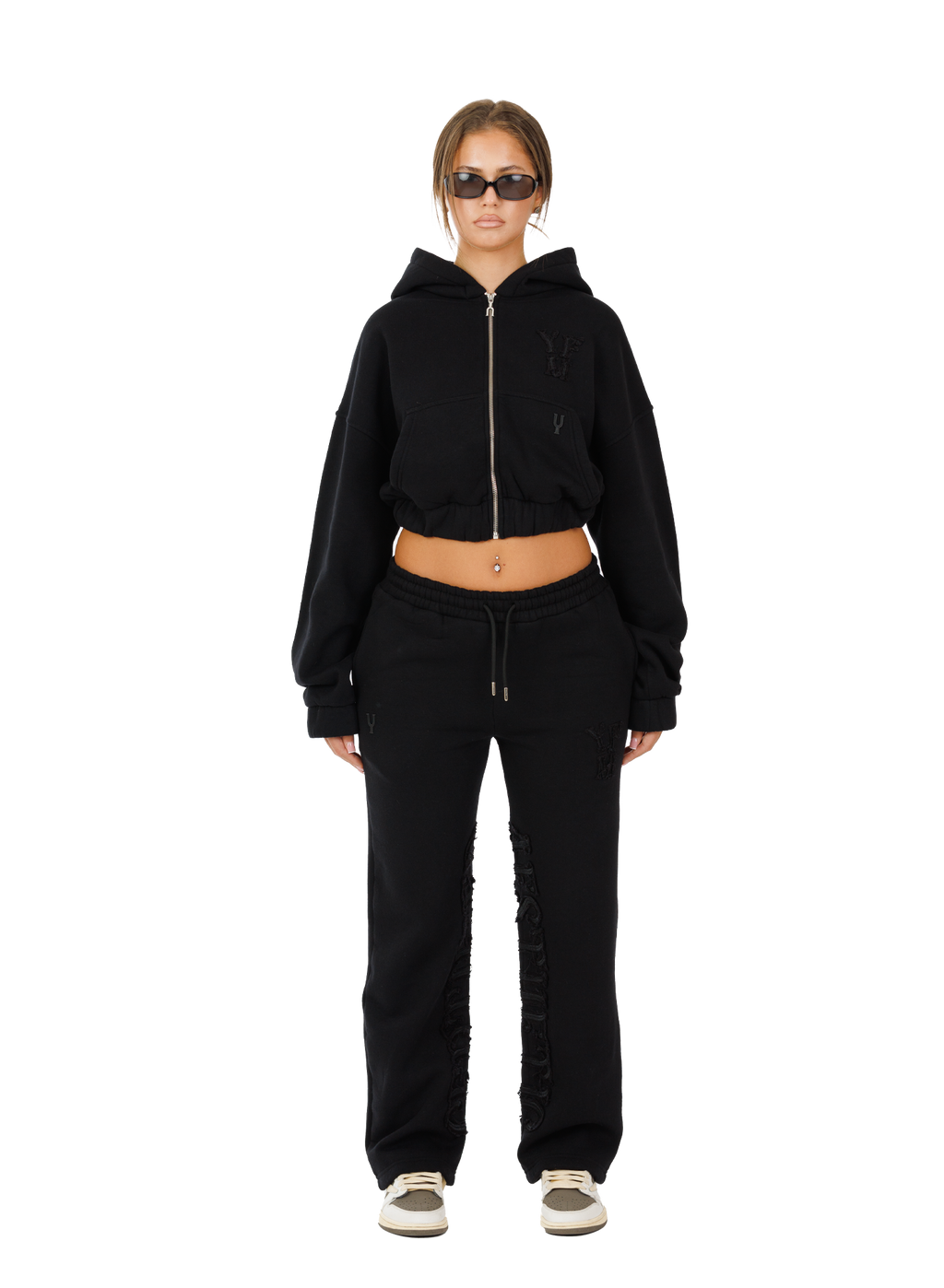 C/A ZIP-HOODIE BLACK WOMAN