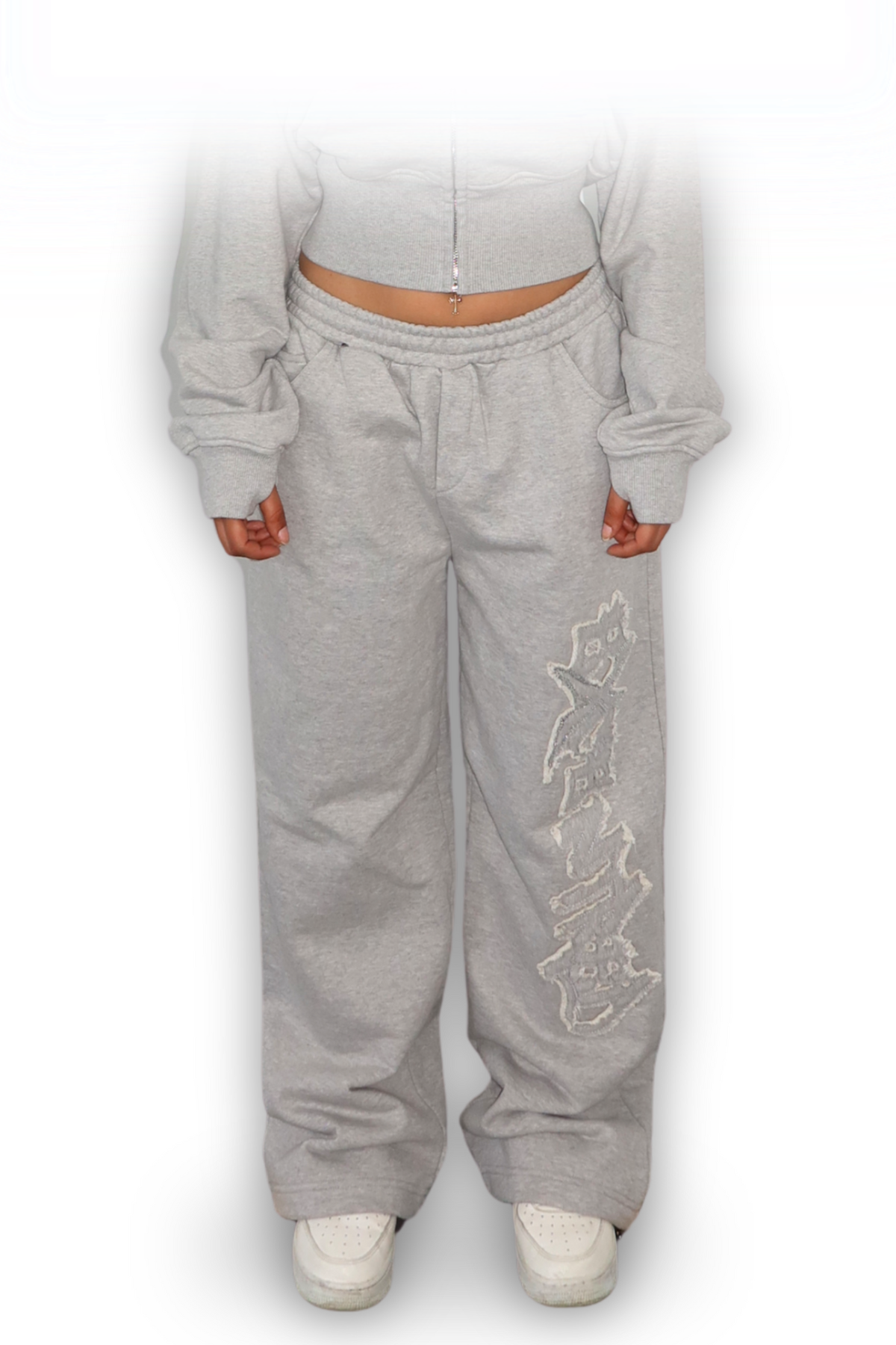 DISTRESSED WMNS JOGGER SMOKE GREY