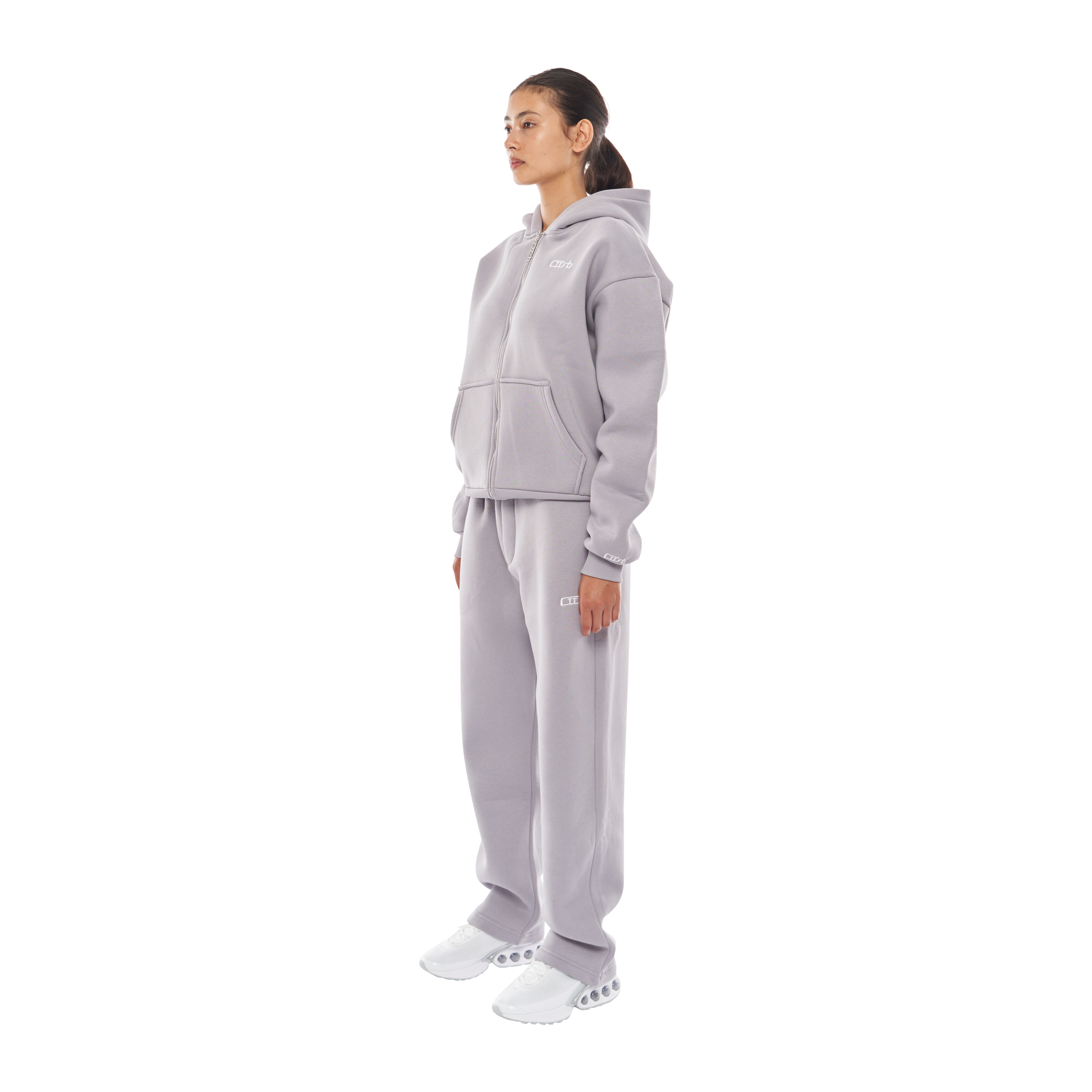 OPEN LEG JOGGER SILVER GREY